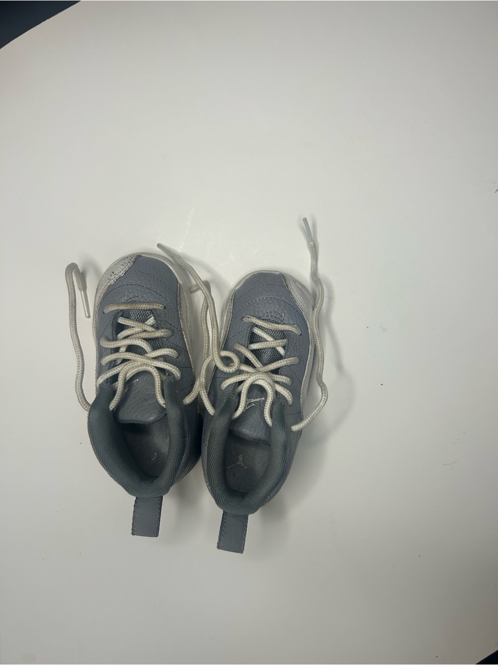 Jordan Kids Gray and White Lace-Up Sneakers